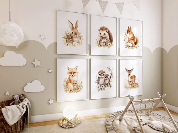 Woodland Animal Prints for Nursery