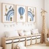 Blue Rainbow Safari Nursery Prints