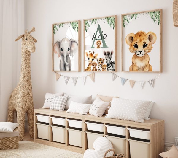 Custom Safari Nursery Art