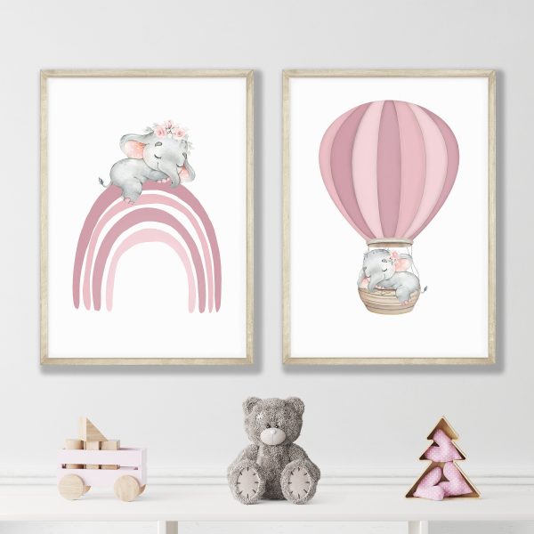 Hot Air Balloon Elephant Prints