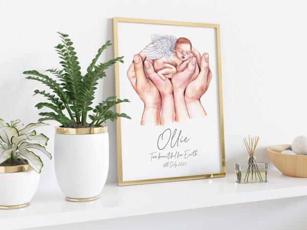 Personalised Angel Baby Print