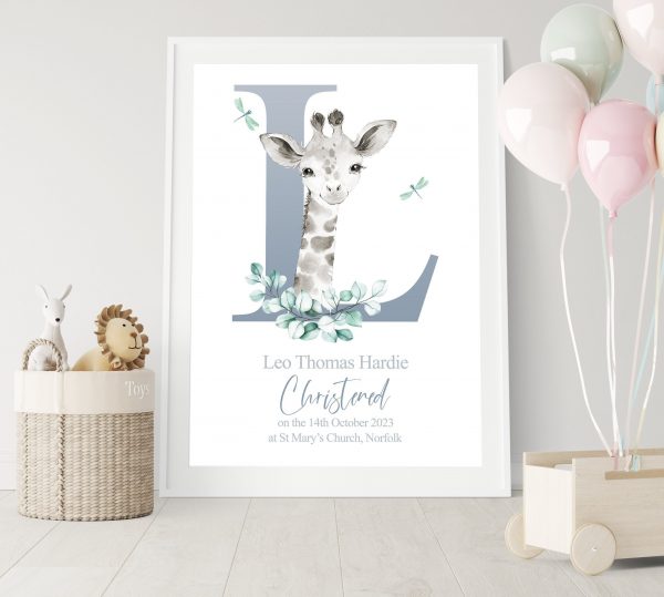 Boys Christening Print