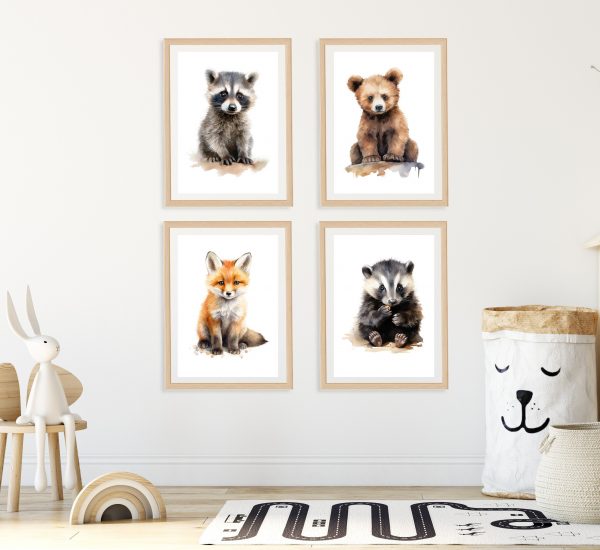 Forest Nursery Prints Set of 4
