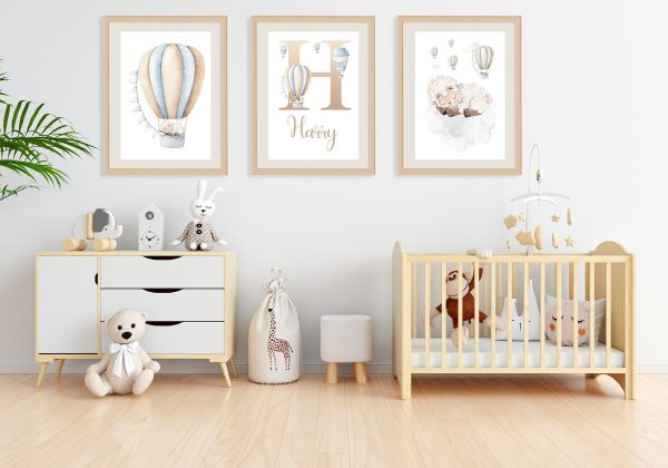Hot Air Balloon Nursery Wall Art