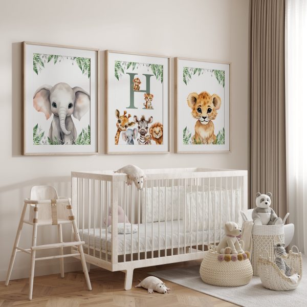 Jungle Animal Nursery Wall Print
