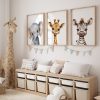 Safari Animals Nursery Prints Set Of 3