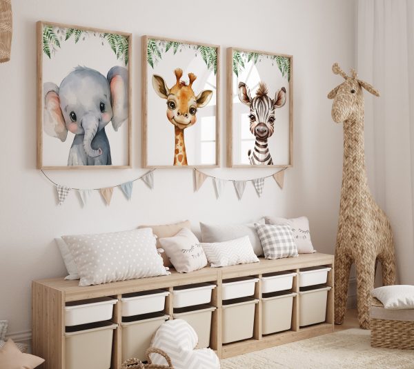 Boys and Girls Safari Nursery Decor