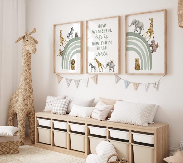 World Nursery Print Set Of 3